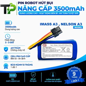 PIN ROBOT HÚT BỤI NÂNG CẤP IMASS A3 , NELSON A3 CHÍNH HÃNG LG BẢO HÀNH 9 THÁNG