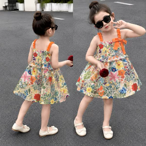 🌸 ĐẦM BÉ GÁI HOA NHÍ FORM CHỮ A – XINH XẮN, THOÁNG MÁT CHO BÉ YÊU 🌸