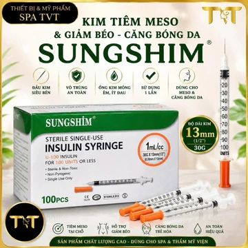 Kim Tiểu Đường Sungshim Hàn Quốc 30G 13mm, Kim Tiêm Insulin Vô Trùng Dùng Một Lần, Đầu Kim Sắc Bén