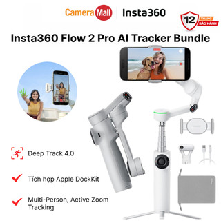 Insta360 Flow 2 Pro AI Tracker Bundle - Tay cầm chống rung điện thoại Hàng Chính Hãng - Bảo Hành 12 Tháng