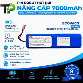 (DUNG LƯỢNG 3500 mAh ) PIN ROBOT HÚT BỤI LAU NHÀ ECOVACS DEEBOT DF43/ DF45/ DF46  BẢO HÀNH 9 THÁNG