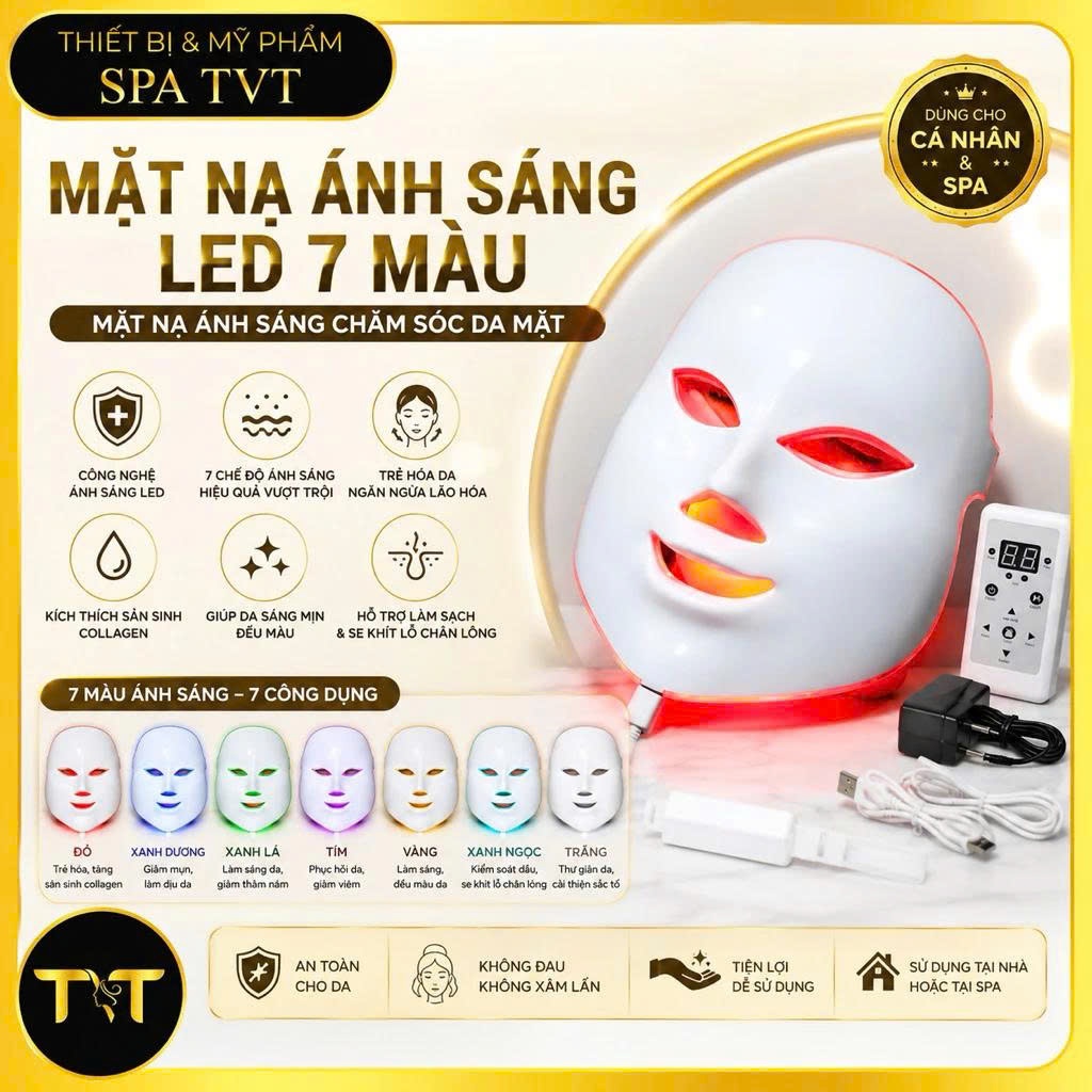 MẶT NẠ ÁNH SÁNG 7 MÀU & MẶT NẠ NÂNG CƠ HỒNG NGOẠI – TRẺ HÓA DA, SĂN CHẮC, THON GỌN MẶT