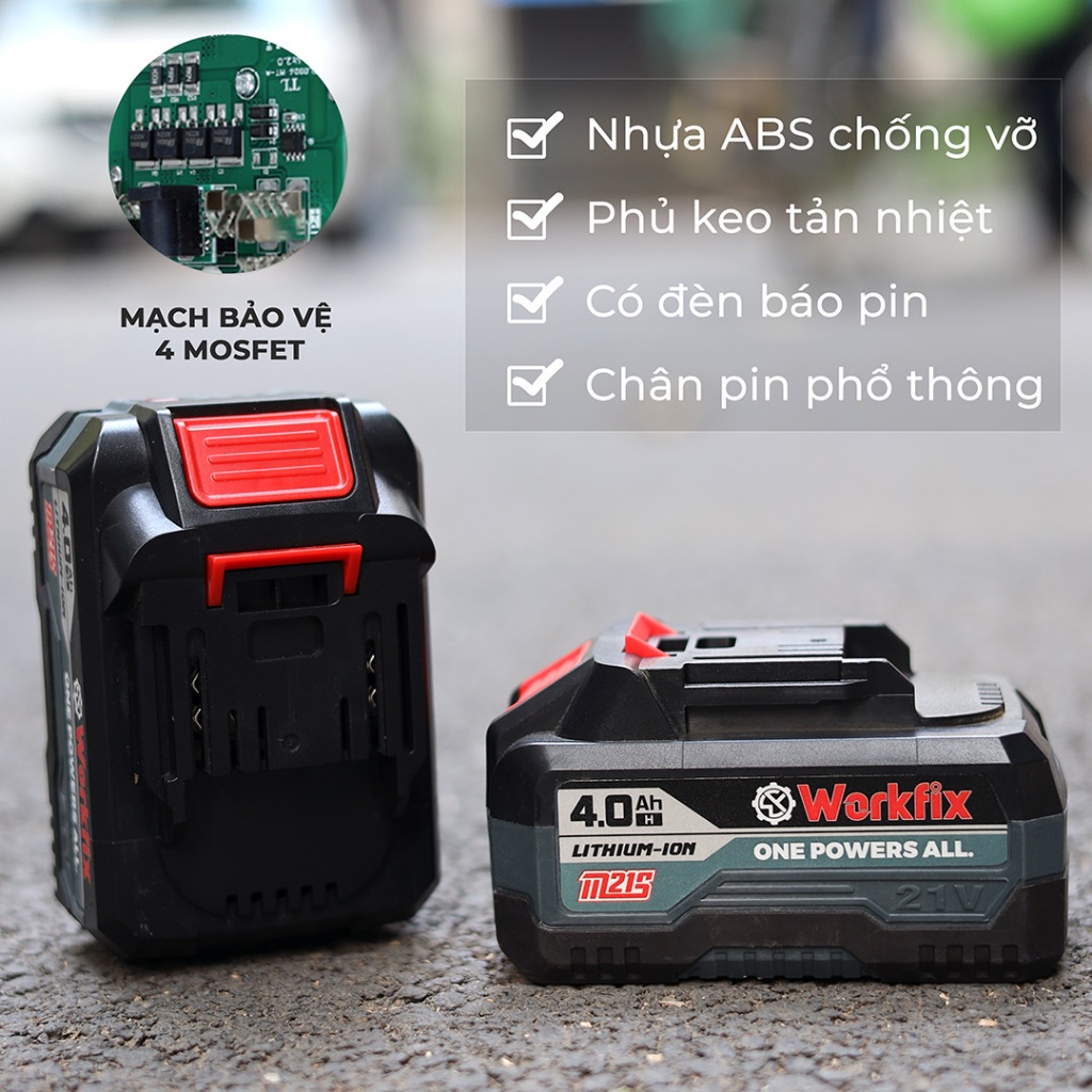 Máy phun sơn pin WORKFIX WF-SPS800X, 2 Kiểu phun, Bình 800ml - 650ml/phút