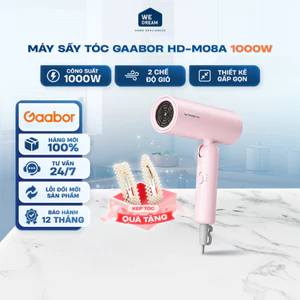 Máy Sấy Tóc Gaabor HD-M08A 1000W Công Nghệ Ánh Sáng Xanh - Hàng Chính Hãng