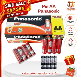 Pin AA, pin tiểu Panasonic vỉ 4 viên chính hãng cho đồng hồ đồ chơi chuột máy tính