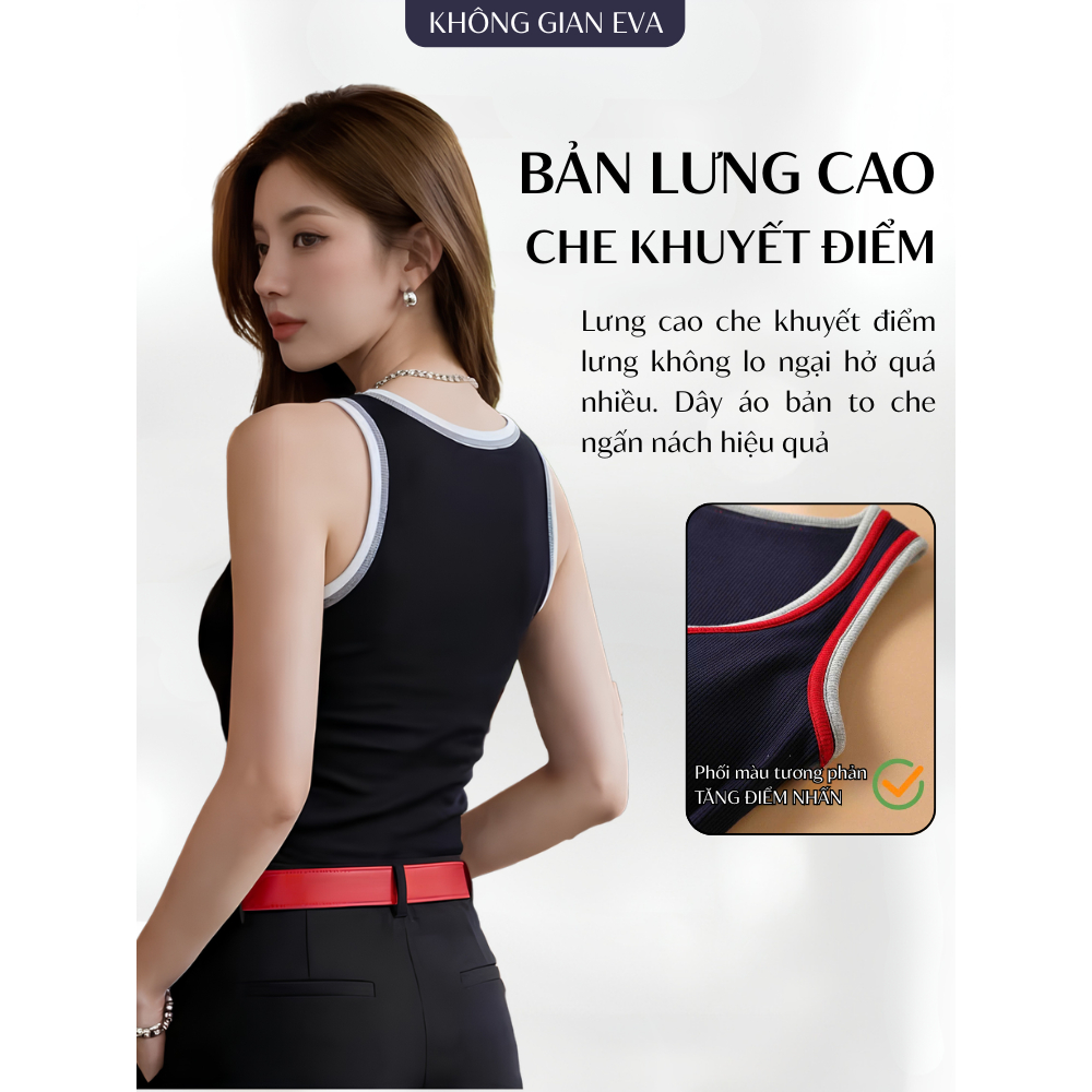 Áo Tanktop Nữ Chất Modal Siêu Mát Kháng Khuẩn Áo Ba Lỗ Nữ Có Sẵn Đệm Ngực Co Giãn Thoải Mái 8008
