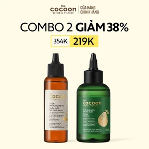 Combo 1 Nước dưỡng tóc tinh dầu bưởi Cocoon 140ml + 1 Sa-chi Serum phục hồi tóc Cocoon 70ml