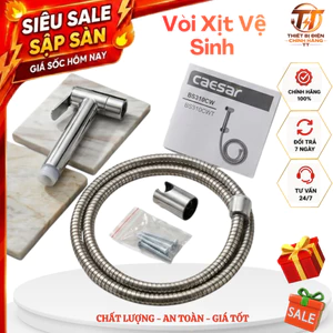 Vòi xịt vệ sinh, bộ xịt toilet Caesar BS310CW BS310CWT inox 304 áp lực nước mạnh chính hãng
