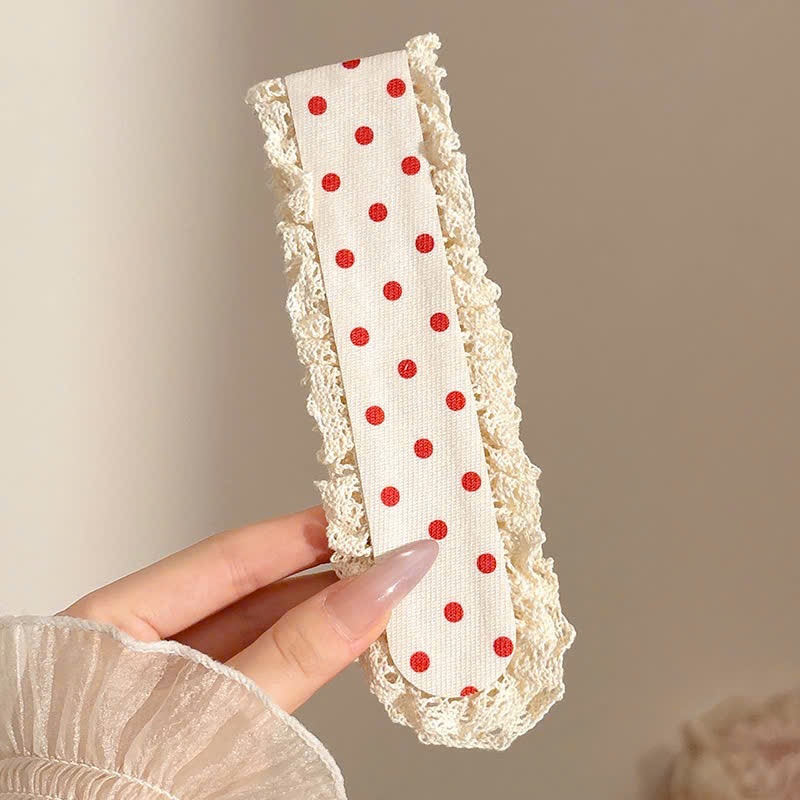 Băng Đô Dán Mái Ren Vintage Họa Tiết Hoa – Băng Đô Cố Định Tóc Con Makeup Rửa Mặt