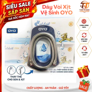 Dây vòi xịt vệ sinh, dây sen tắm OYO 1.5M inox chống xoắn chịu áp lực cao