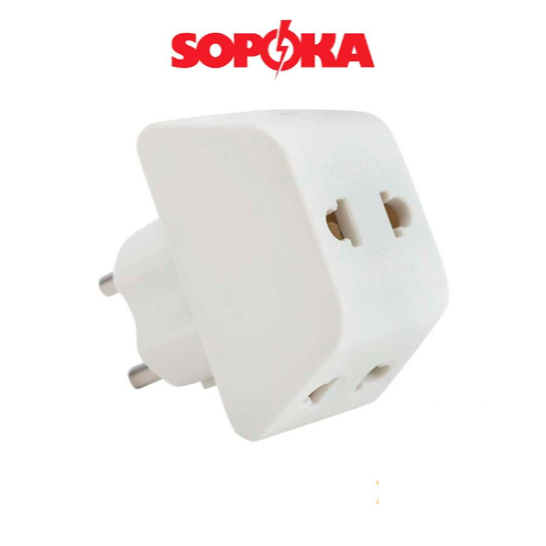 Ổ chia điện, ổ cắm điện gia dụng 3 cổng 2200W chịu tải cao chống cháy an toàn