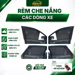 Rèm Che Nắng Nam Châm Xe ô tô, Bộ 4 Miếng - Có Đủ Các Dòng Xe, che nắng hiệu quả, nam châm hít mạnh [ TẶNG ĐẾ GIỮ RÈM ]