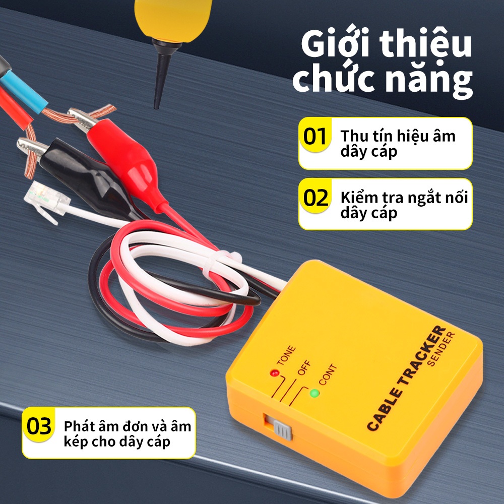 Máy Dò Dây Cáp Mạng Cable Tracker Máy Tìm Dây Đa Năng Kiểm Tra Dây Điện Dây Điện Thoại