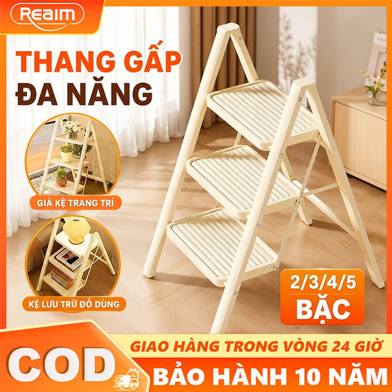 Thang Chữ A Gấp Gọn Thép Chịu Lực Chân Đế CHống Trơn Trượt Chống ẩm chống rỉ 2 - 3 - 4 - 5 Bậc