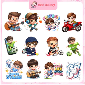 Hình in nhệt quần áo,nhiều mẫu nhiều size,ủi tại nhà bằng bàn là bàn ủi