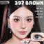 Lens mắt FC-397 Brown màu nâu hồng tự nhiên, có viền, size vừa - thương hiệu LUNA EYES
