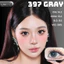 Lens mắt FC-397 Gray màu xám đen filter, viền đen, size vừa - thương hiệu LUNA EYES