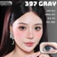 Lens mắt FC-397 Gray màu xám đen filter, viền đen, size vừa - thương hiệu LUNA EYES