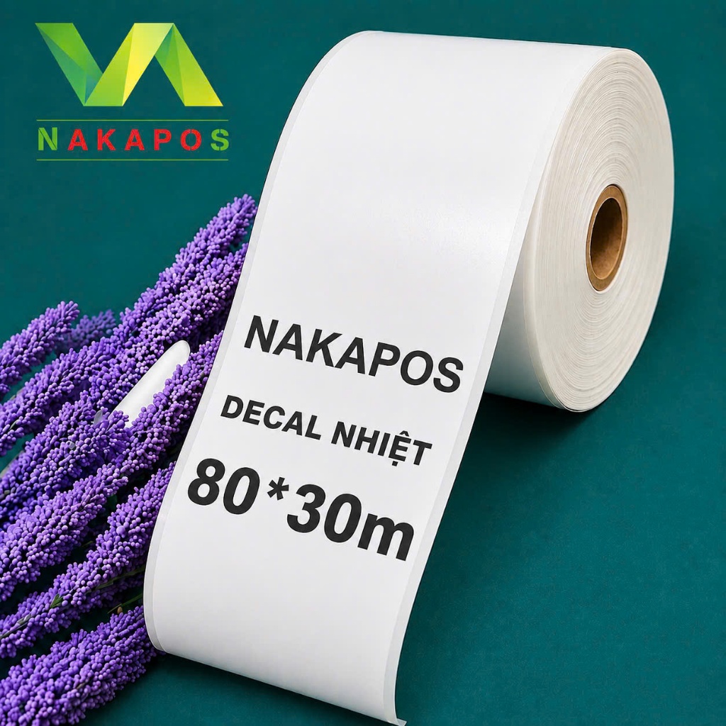 [COMBO 50 CUỘN] Decal in nhiệt K80x30m dán được in đơn Livestream đơn hàng in bill K80x30 K76x30 giấy nhiệt liên tục bự