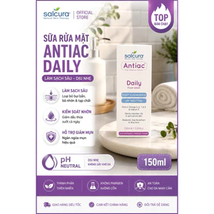 Sữa Rửa Mặt Antiac Daily 150ml Cho Da Dầu Mụn - Giảm Nhờn, Làm Sạch Sâu, Dịu Nhẹ pH 5.5 Chính Hãng