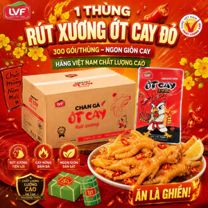 1 Thùng Chân GÀ RÚT XƯƠNG ỚT CAY 300 gói