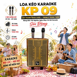 Loa Kéo Karaoke KP 09 Cho Âm Thanh Bass Chắc, Treble Trong Trẻo, Mang Đến Trải Nghiệm Nghe Nhạc Và Hát Karaoke Sôi Động