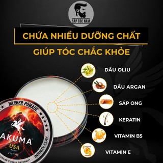 Sáp Vuốt Tóc AKUMA Infinity Clay 116g - Giữ Nếp Cực Mạnh, Tạo Phồng Tự Nhiên