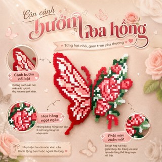 【Hạt Perler 2.6mm】Bộ đồ chơi thủ công DIY cho bé, hạt xếp hình mini kèm full phụ kiện và hộp đựng