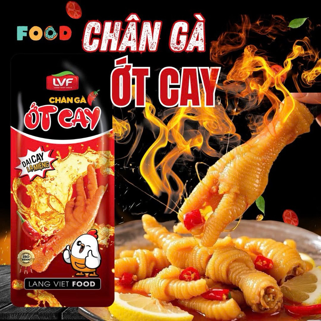 [C0mb0 30] chân gà ớt cay loại 32g