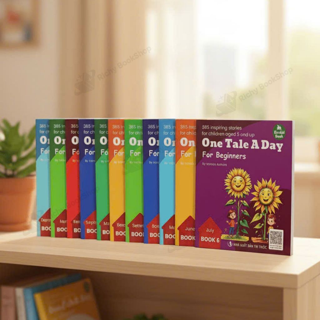 Sách - Bộ 12 cuốn One Tale a Day for Beginners - 365 câu chuyện truyền cảm hứng bản Tiếng Anh kèm file nghe