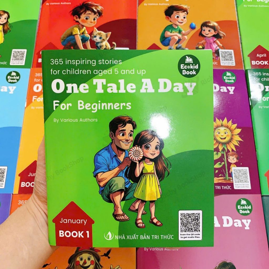 Sách - Bộ 12 cuốn One Tale a Day for Beginners - 365 câu chuyện truyền cảm hứng bản Tiếng Anh kèm file nghe