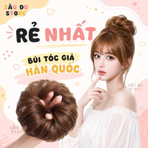 Búi Tóc Giả Xoăn Cao Cấp – Búi Tóc Cột Phồng Dày, Tạo Kiểu Nhanh Dễ Dùng Cho Nữ