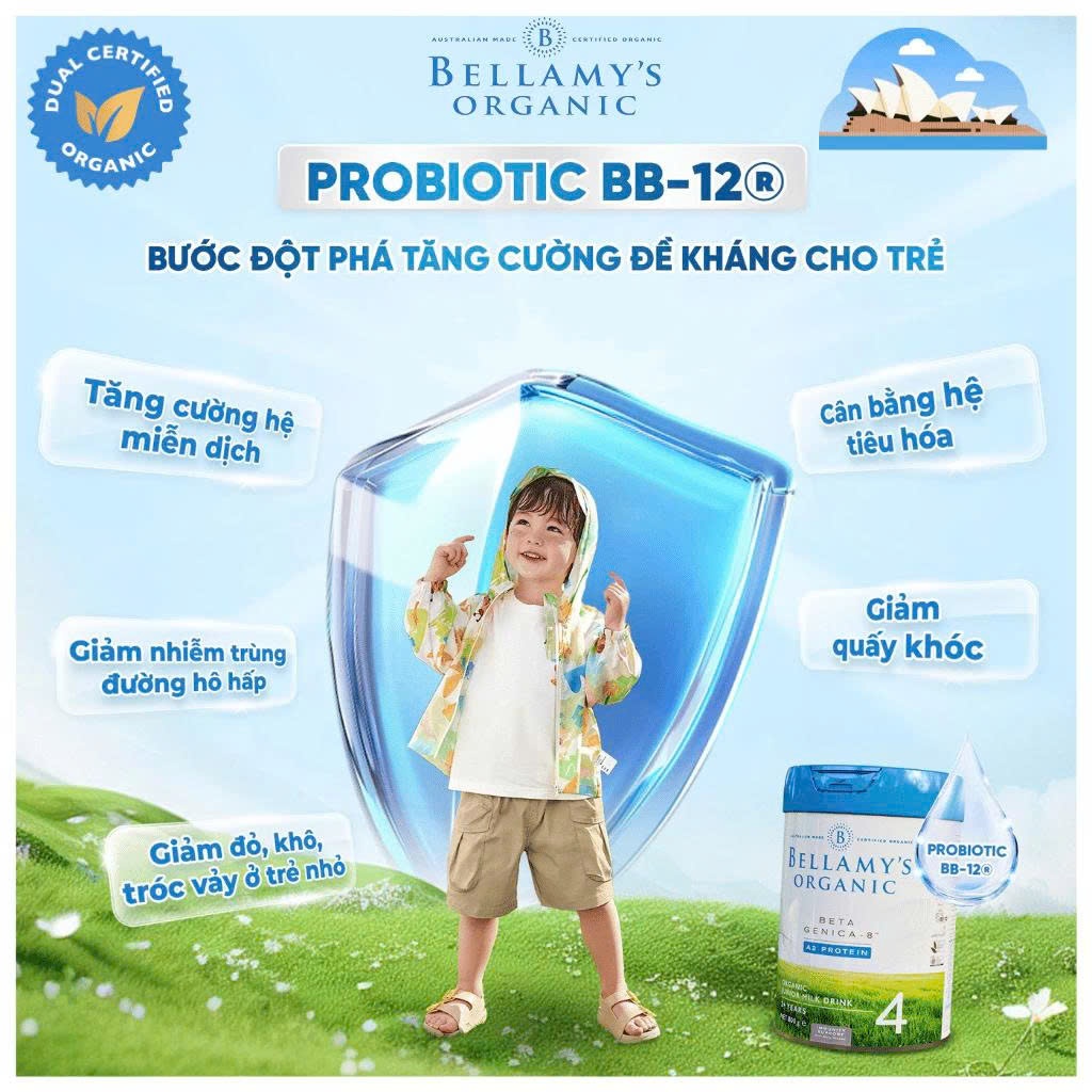 Sữa Bellamy A2 Hữu Cơ Đủ Số - Sữa Mát - Cho Bé 0–3 Tuổi – Hỗ Trợ Hệ Tiêu Hóa, Phát Triển Toàn Diện