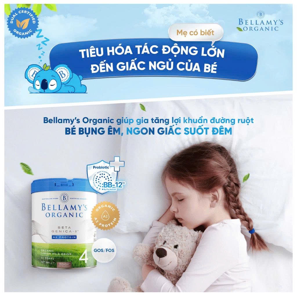 Sữa Bellamy A2 Hữu Cơ Đủ Số - Sữa Mát - Cho Bé 0–3 Tuổi – Hỗ Trợ Hệ Tiêu Hóa, Phát Triển Toàn Diện