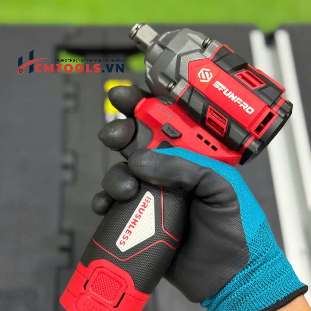 Máy Bắn Bu Lông Sfunpro S16 M280A Lực Siết 280Nm  TẶNG đầu khẩu chuyển vít máy mở bulong xe máy, oto
