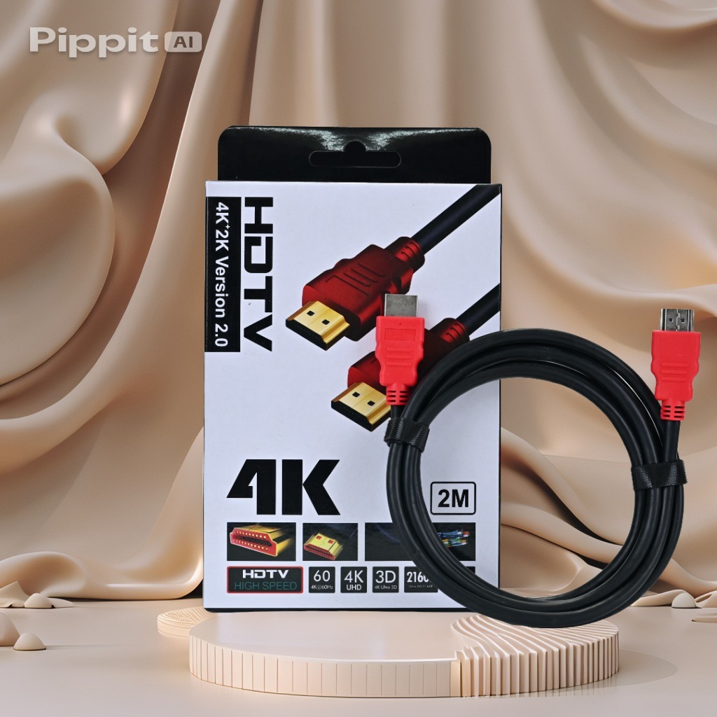 Dây HDMI 19+1 ARIGATO 2m Chuẩn HDMI 2.0 Hỗ Trợ 4Kx2K Kết Nối Laptop PC TV Máy Chiếu Giá Rẻ