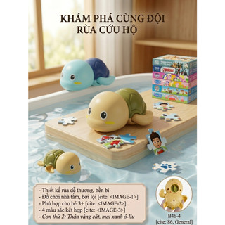 Đồ Chơi Nhà Tắm, Rùa vặn cót  Cho Bé Thích Thú Vận Động Khỏe Mạnh Đồ Chơi Dưới Nước Thả Bồn Tắm