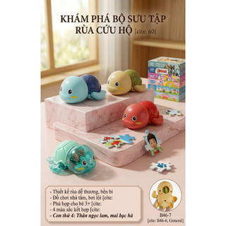 Đồ Chơi Nhà Tắm, Rùa vặn cót  Cho Bé Thích Thú Vận Động Khỏe Mạnh Đồ Chơi Dưới Nước Thả Bồn Tắm