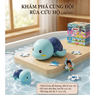 Đồ Chơi Nhà Tắm, Rùa vặn cót  Cho Bé Thích Thú Vận Động Khỏe Mạnh Đồ Chơi Dưới Nước Thả Bồn Tắm
