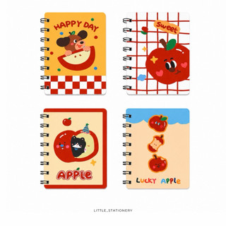 Little Stationery | Sổ Note Lò Xo Mini Apple Cute 80 Tờ - Sổ Ghi Chú Bỏ Túi Hình Táo Dễ Thương Kawaii