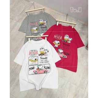 PHẠM THÙY SHOP: ÁO PHÔNG IN HÌNH SNOOPY FRIEND MỚI ẢNH THẬT