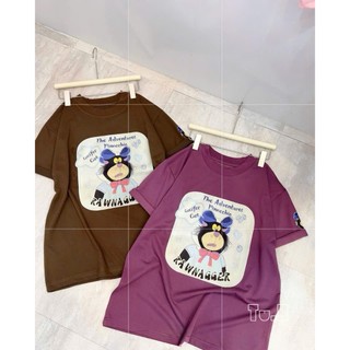 PHẠM THÙY SHOP: ÁO PHÔNG IN HÌNH CHÚ GẤU ĐEN HOẠT HÌNH NƠ XANH ẢNH THẬT