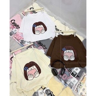 PHẠM THÙY SHOP: ÁO PHÔNG IN HÌNH CÔ BÉ MIỆNG RỘNG ẢNH THẬT