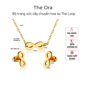 Bộ trang sức dây chuyền hoa tai The Loop - Ora AS018