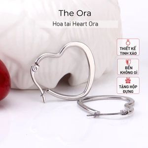 Bông tai Heart Ora - Thiết kế tối giản, tinh xảo - AS003