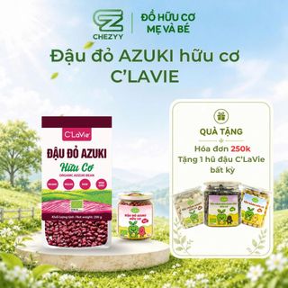 Đậu đỏ Azuki, hạt nhỏ hữu cơ C'Lavie nguyên hạt, không biến đổi gen