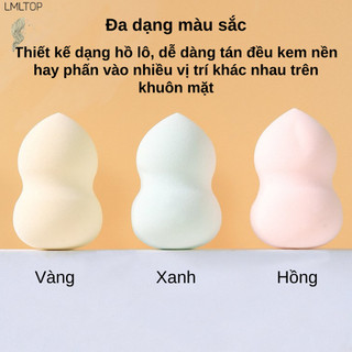 Mút trang điểm LMLTOP dạng hồ lô mềm mại, tạo lớp trang điểm căng bóng tự nhiên A79972