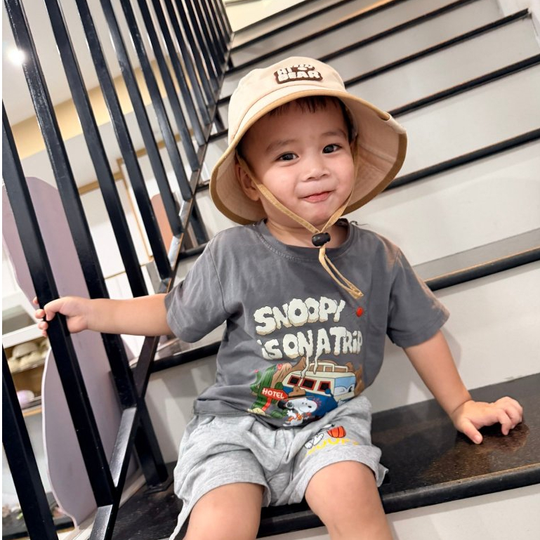 Mũ Bucket Cho Bé Có Dây Hi Bear – Mũ Tai Bèo Trẻ Em Hàn Quốc, Mũ Chống Nắng Cho Bé Dễ Thương
