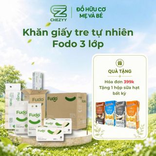 Khăn giấy tre tự nhiên Fudo mềm mịn, dai, an toàn, không chất tẩy trắng
