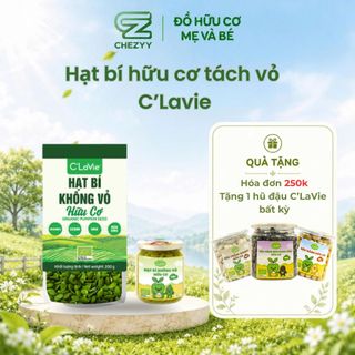 Hạt bí hữu cơ đã tách vỏ C'Lavie dùng ăn vặt, làm sữa hạt, trộn salad..